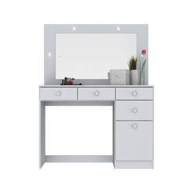 Tocador con espejo blanco Home Mobili
