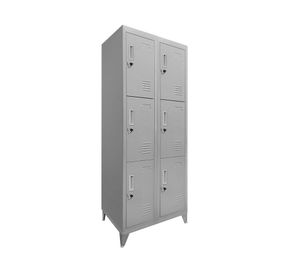 Locker 2 cuerpos 6 puertas gris Maletek