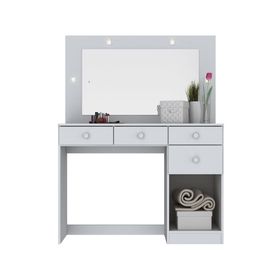 Tocador con espejo blanco Home Mobili