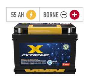 Batería 55A 420CCA derecho MF55457 Extreme.