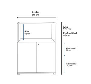 Gabinete medio Office natural/blanco Form Office