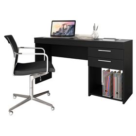 Escritorio 2 cajones Arabia negro Home Mobili