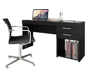 Escritorio 2 cajones Arabia negro Home Mobili