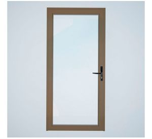 Puerta vidriada 90x200 cm termopanel izquierda titanio Mundo Glass