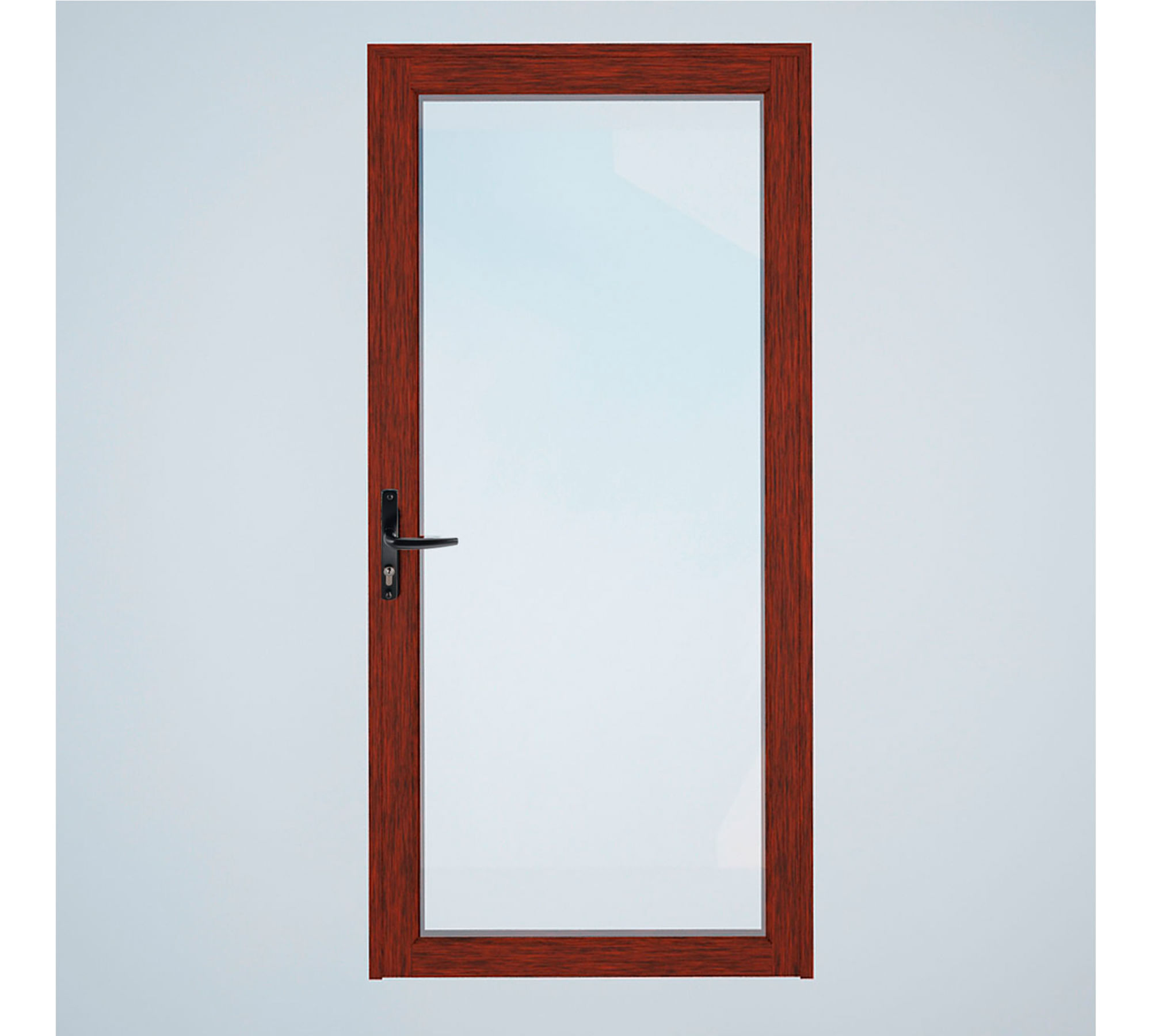 Puerta Vidriada Termopanel 65x200 cm Aluminio Madera Mundo Glass