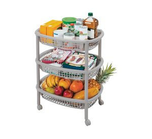 Carro verdulero 3 niveles gris Rimax