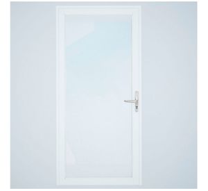 Puerta  vidriada 95x200 cm termopanel izquierda blanca Mundo Glass