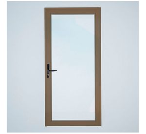 Puerta Interior vidriada 70x200 cm Aluminio termopanel derecha Titanio Mundo Glass