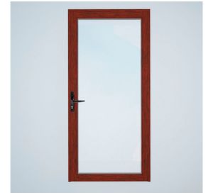 Puerta Interior vidriada 100x200 cm Aluminio termopanel derecha Madera Mundo Glass