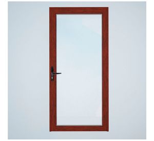 Puerta Interior vidriada 85x200 cm Aluminio termopanel derecha Madera Mundo Glass