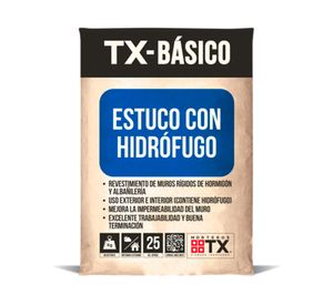 Estuco exterior 25 kg mortero Transex
