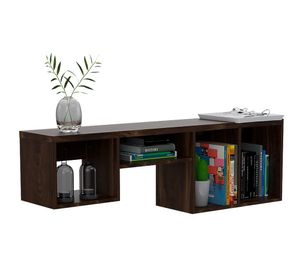 Escritorio 1 cajón Office 5 + repisa Wall 1B habano TuHome