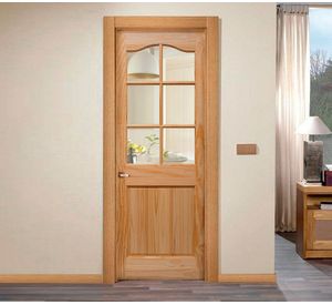 Puerta Pino Radiata Colico 6 vidrios 65x220 cm Moldupanel