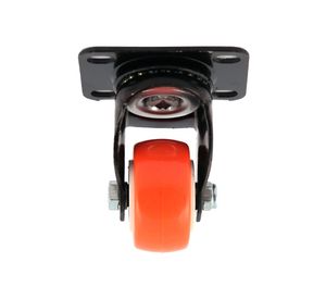 Rueda 50 mm placa naranjo/negro Gevemac