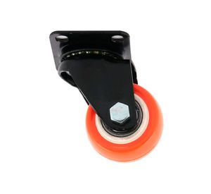 Rueda 50 mm placa naranjo/negro Gevemac