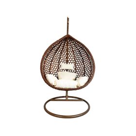 Silla colgante exterior Hawái café oscuro