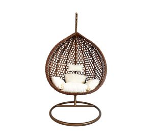 Silla colgante exterior Hawái café oscuro