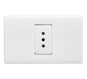 Placa armada tomacorriente 10/16A Classic blanco Schneider