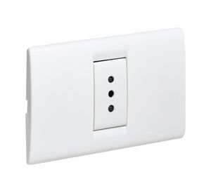 Placa armada tomacorriente 10/16A Classic blanco Schneider