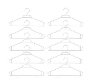 Colgador plástico blanco 10 unidades Magla