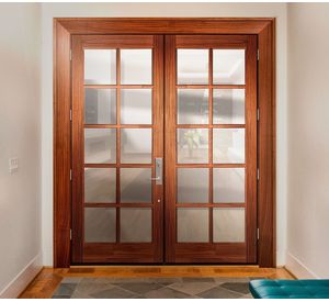 Puerta Pino Radiata Sevillana 80x240 cm 10 Vidrios Moldupanel