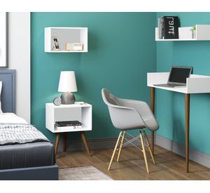 Mesa lateral Toledo 1 blanco Be Concept