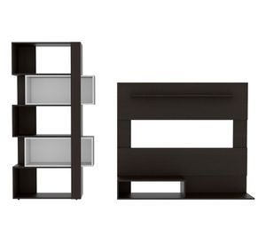 Panel TV 55'' + biblioteca cubo Beijing wengue TuHome