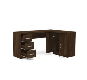 Escritorio 3 cajones 2 puertas Megan café Favatex