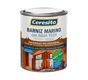 Barniz marino 1/4 galón Aqua Tech maple brillante Ceresita
