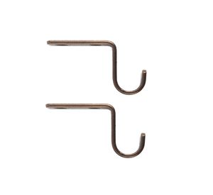 Soporte muro simple 5/8'' Darkness óxido 2 unidades Ferrato