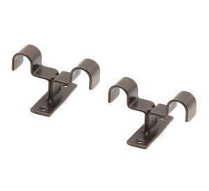 Soporte doble 3/4'' Darkness óxido 2 unidades Ferrato