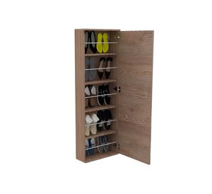 Zapatera con espejo 5 niveles Leto miel TuHome