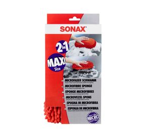 Esponja microfibra 2 en 1 rojo Sonax