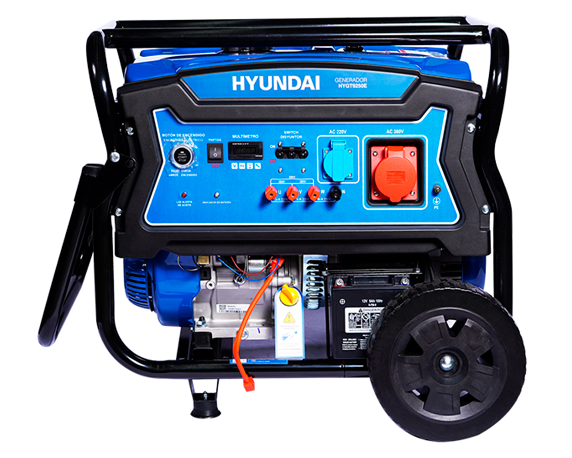 Hyundai Generador a gasolina 82HYGT9250E 6500W 25 lt