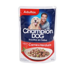 Alimento húmedo perro 100 gr carne y verdura Champion Dog