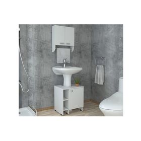 Botiquín + optimizador lavamanos blanco TuHome