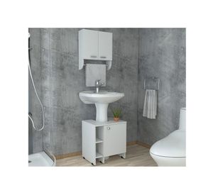 Botiquín + optimizador lavamanos blanco TuHome