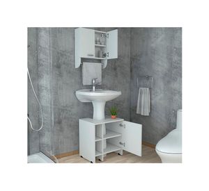 Botiquín + optimizador lavamanos blanco TuHome