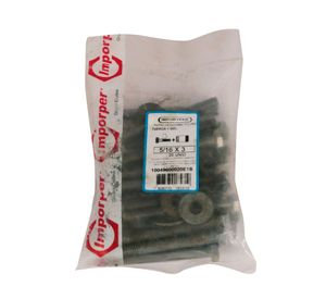 Perno hexagonal + tuerca + golilla G2 5/6 x 3'' 20 unidades Imporper