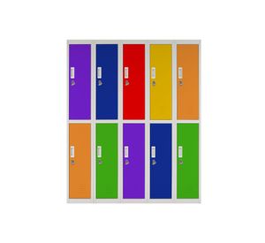 Locker office 10 puertas porta candado OL5-02 colores Maletek