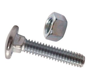 Perno coche con tuerca 1/4x3 1/2'' zincado 10 unidades Mamut