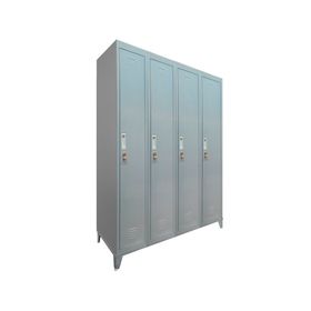 Locker ropero 4 puertas porta candado M4-01 gris Maletek