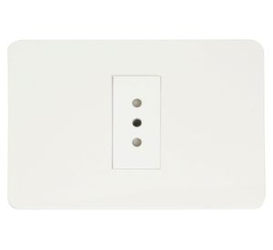 Enchufe placa armada simple Orión 2P+T blanco Schneider