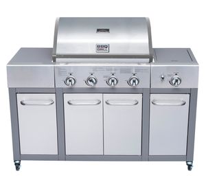 Parrilla a gas 4 quemadores + lateral Buffalo BBQ Grill