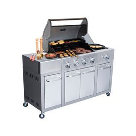 Parrilla a gas 4 quemadores + lateral Buffalo BBQ Grill