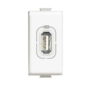 Modulo cargador usb matix blanco Bticino
