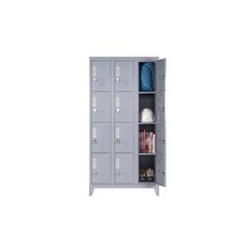 Locker ropero 12 puertas porta candado M3-04 gris Maletek