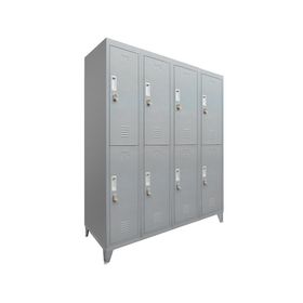 Locker ropero 8 puertas porta candado M4-02 gris Maletek