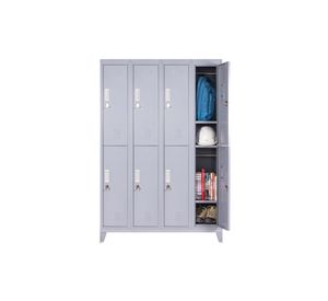 Locker ropero 8 puertas porta candado M4-02 gris Maletek