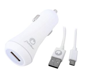 Cargador de auto USB 1 puerto + cable micro USB a USB Fiddler